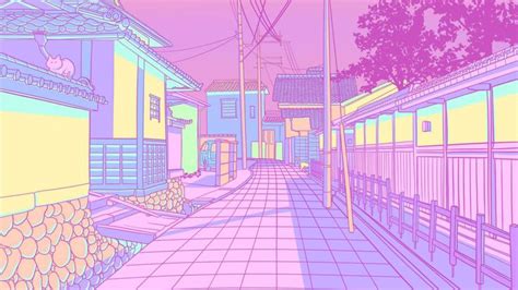 Pastel Japan: Cats and Alleyways Illustrations