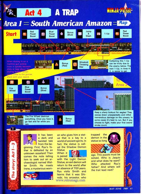 Ninja Gaiden - NES Guide - from Nintendo Power Issue 6 - May-June 1989 ...