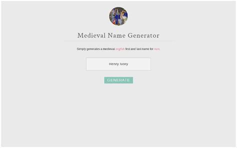 Medieval Name Generator