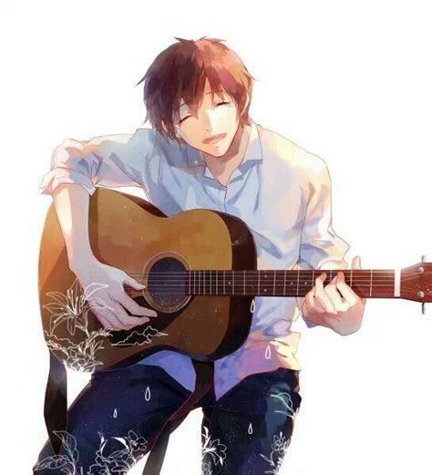 Anime guy playing guitar Anime Boys, Anime Boy Smile, Manga Boy, Art Anime, Anime Artwork, Otaku ...