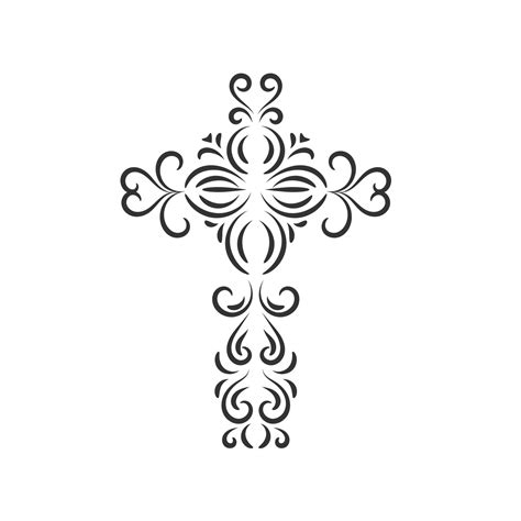 Holy Cross Design for Tattoo design 9746106 Vector Art at Vecteezy