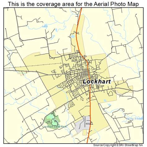 Aerial Photography Map of Lockhart, TX Texas