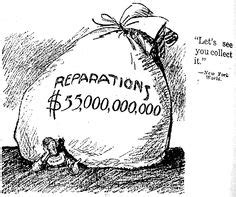 Cartoon about Reparations from the Treaty of Versailles (1919) Study ...