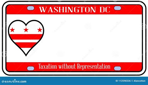 Washington DC License Plate Stock Vector - Illustration of auto, graphic: 112598336