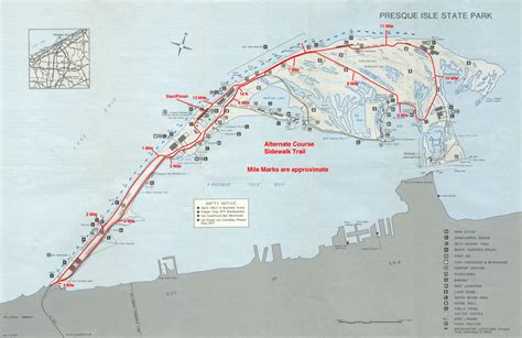 Erie Marathon Course Park Map - Presque Isle State Park • mappery