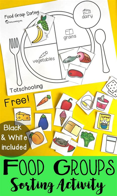 Teach Kids About Healthy Eating with a Food Group Sorting Activity ...