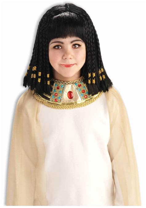 Cleopatra Wig w/ Headband Egyptian Queen Nile Ancient Mummy Princess Egypt Isis Clothing, Shoes ...