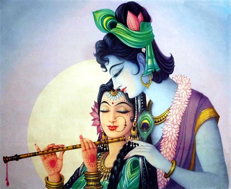 Radha Krishna | India Vintage Hindu Print | Krishna art, Radha krishna images, Indian paintings