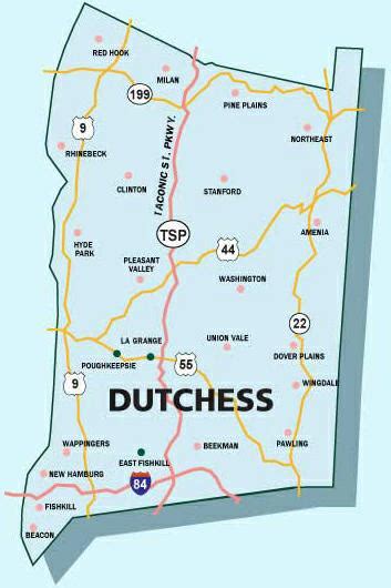 Dutchess County New York Map