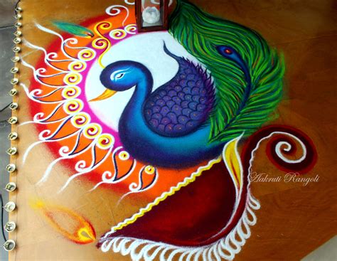 Pin by Sonal Baxi on Peacock | Colorful rangoli designs, Rangoli designs, Rangoli designs for ...