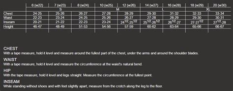 KTM size guide