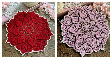 Crochet Hearts Doily Free Pattern | Explore