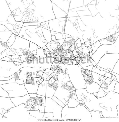 Area Map Arnhem Netherlands White Background Stock Illustration ...