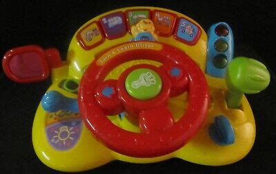 VTech Yellow Turn and Learn Driver Steering Wheel Driving Toy Lights ...