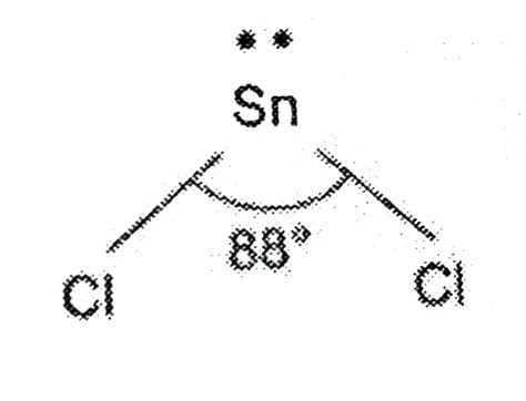 The atomic number of tin is 50 and chlorine is 17. What should be the shape of `SnCl_(2 ...