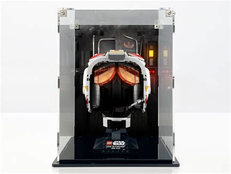 BrixBoxDisplay Case for LEGO® Luke Skywalker™ (Red Five) Helmet - 75327 - BrixBox