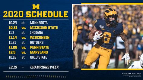 Michigan Football on Twitter: "Let's try this again. Your UPDATED 2020 ...