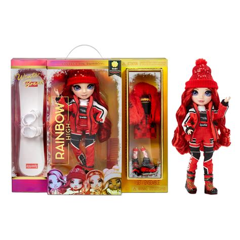 Buy RAINBOW HIGH Fashion Winter Break Doll Ruby Anderson Red 30Cm ...