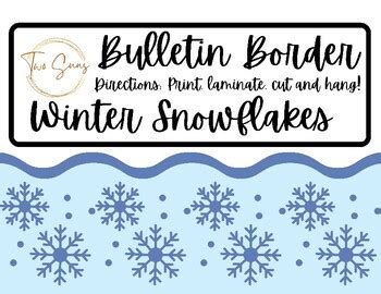 Snowflake Themed Bulletin Border / Printable Bulletin Board / PDF