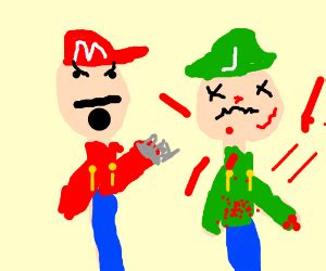 Mario Kills Luigi - Drawception