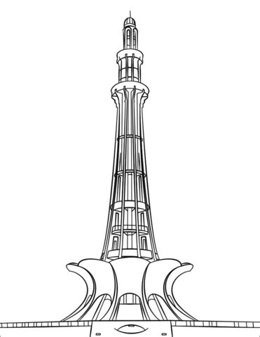 Minar E Pakistan Coloring Pages