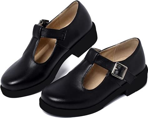 Caradise Womens T Strap Mary Jane Chunky Low Heel School Uniform Dress Shoes: Amazon.com.au: Fashion