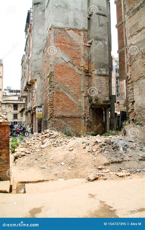 Earthquake Damage in the City of Kathmandu, Nepal Stock Image - Image ...