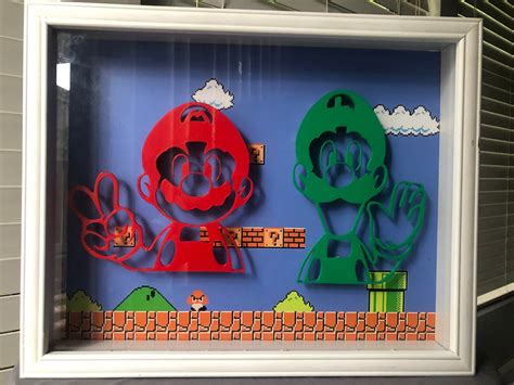 Super Mario and Luigi Large LED Sign Wall Poster Art Nintendo | Etsy