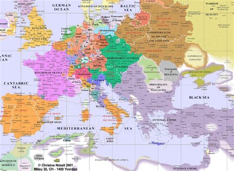 Map of Europe in 1600 | Pantagruelion