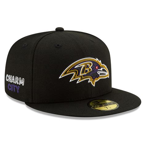 Men's New Era Black Baltimore Ravens 2020 NFL Draft Official Draftee 59FIFTY Fitted Hat