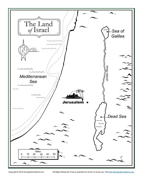 The Land of Israel Bible Map - Children's Bible Activities | Sunday ...