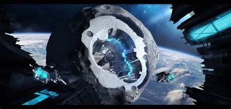 Sci-Fi Art: Asteroid Station - SpaceCoolvibe – Digital Art