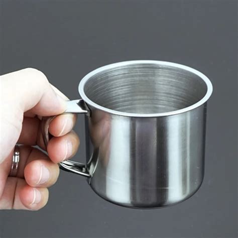 100ml Stainless Steel Double Walled Mugs Metal Coffee Tea Cup Mug ...