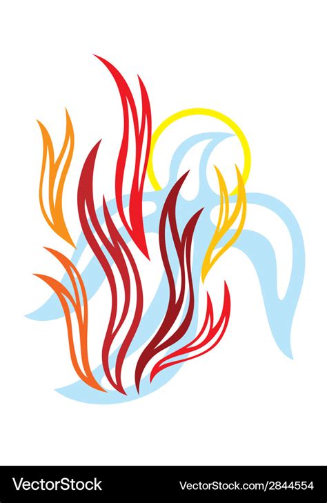 Holy spirit fire Royalty Free Vector Image - VectorStock