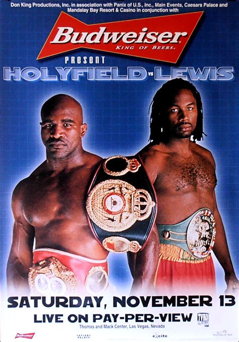 EVANDER HOLYFIELD vs. LENNOX LEWIS (2) Budweiser