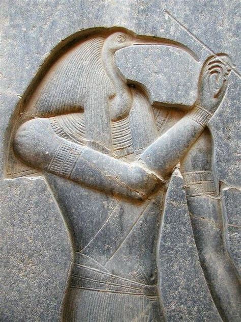 Relief (granite) from a Luxor temple depicting god Thoth Egypt 1400 B.C.[500x667] | Ancient ...