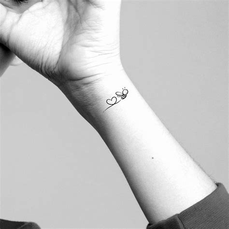 Bee Heart Temporary Tattoo - Etsy