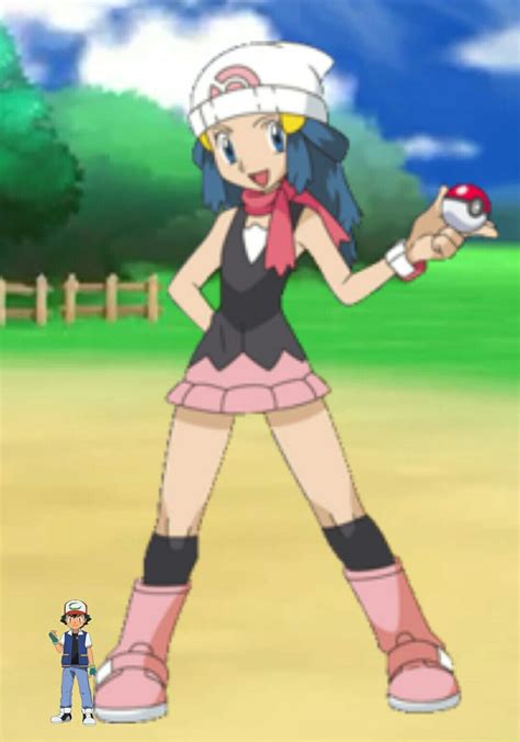 Giantess Dawn and Tiny Ash Dawn, Pokemon, Wonder, Girls, Anime, Toddler ...