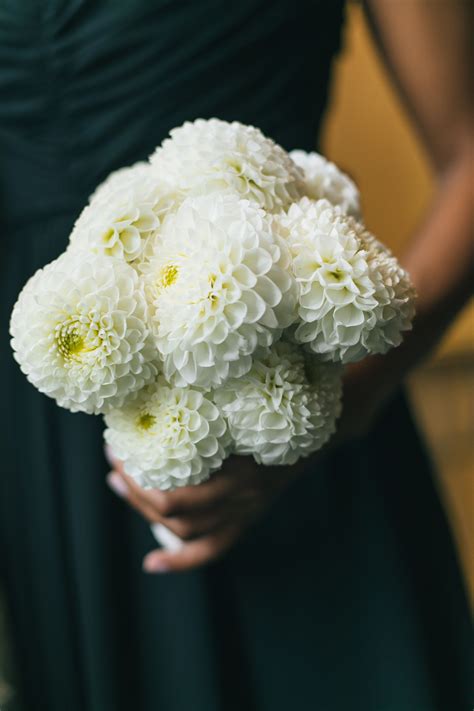 Simple White Dahlia Bouquet