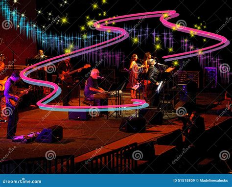 Steely Dan in concert editorial stock image. Image of amphitheater ...