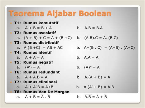 PPT - ALJABAR BOOLE PowerPoint Presentation, free download - ID:6285347