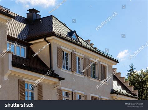 Building Skylights Roof Windows Mansard Style Stock Photo 2243432315 ...