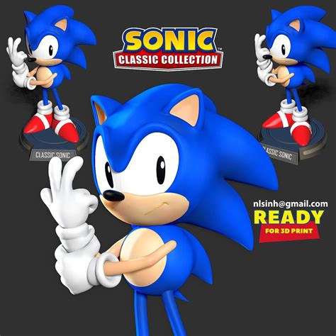 Classic Sonic The Hedgehog - 3D Model by Sinh Nguyen