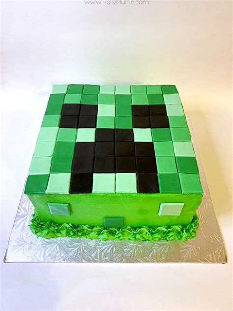 How to make an easy minecraft creeper cake – Artofit