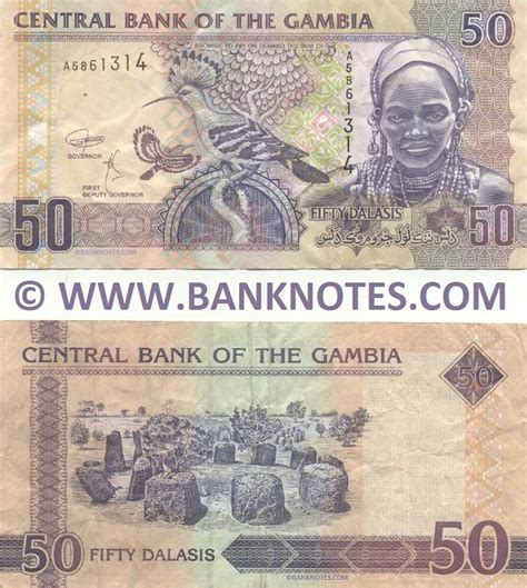 Gambia 50 Dalasis 2018 - Gambian Currency Bank Notes, West African ...