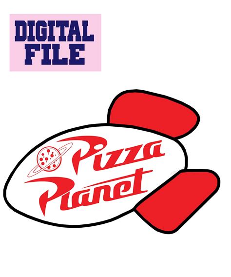 SVG and PNG Pizza Planet logo 3 designs .. instant download | Etsy