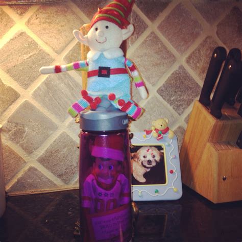 Imposter Elf takes our elf on the shelf and puts him in a water bottle ...