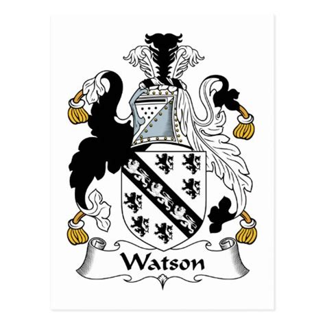 Watson Family Crest Postcard | Zazzle