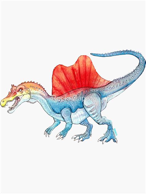 "Spinosaurus Watercolor Sketch" Sticker by nyctherion | Redbubble