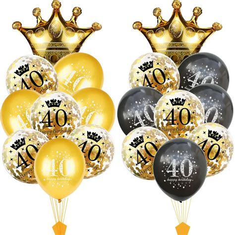 40 Baloons Birthday Balloons Party 40th Birthday Party Decorations Adult Ballon Inflatable Deco ...